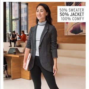 Betabrand cozy office sweater-jacket NWT